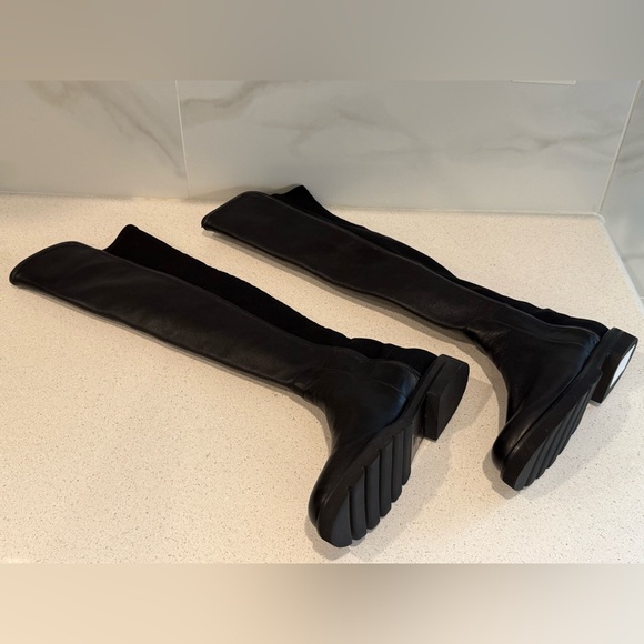 Stuart Weitzman 50/50 Over the Knee Boot Black Leather Size 6 - Picture 4 of 7